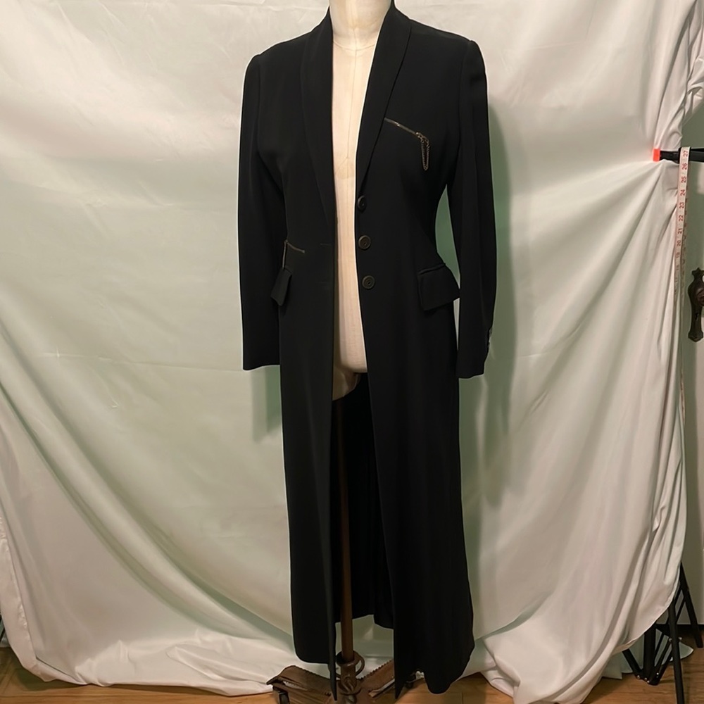 Barbara Bui Paris vintage suited floor length trench size small